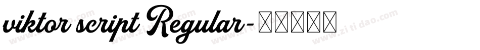viktor script Regular字体转换